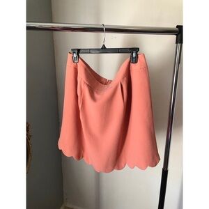 Loft Peach Colored Scalloped Skirt Size 16